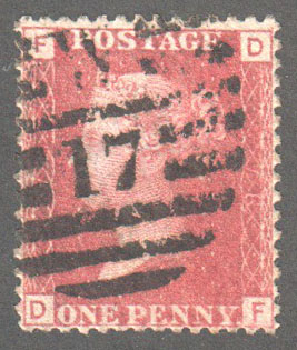 Great Britain Scott 33 Used Plate 78 - DF - Click Image to Close